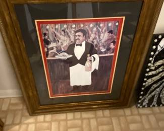 Framed & matted butler
