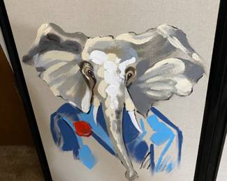 Elephant on canvas