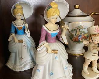 Items in China cabinet in LR - ceramic dolls - sold separately