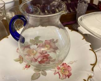 Gold edge plate & pitcher