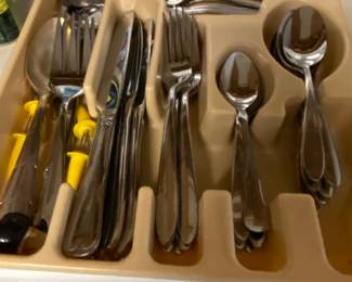 Set of stainless steel with holder