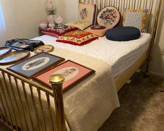 Full picture of brass bed