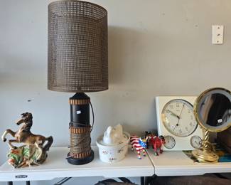 mid century lamp and other goodies