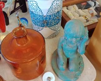 glass, ginger jar and others
