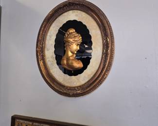 large cameo framed wall hanger