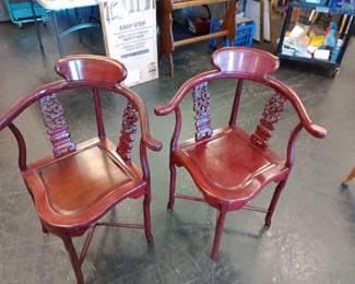 Rose wood corner chairs