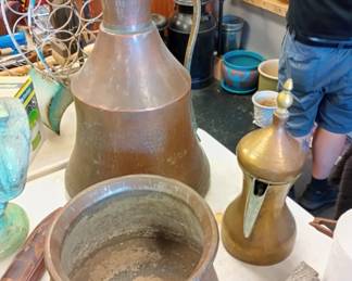 Large hand hammered copper goodies