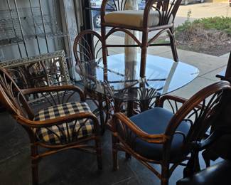 Wicker table and chairs