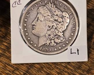 1891 Carson City Morgan silver dollar