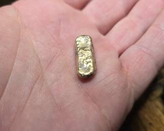 14k gold bar poured by yours truly weighs 10.60 grams