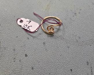 10 karat gold ring.