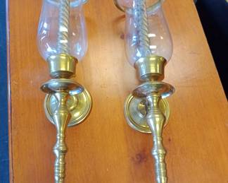 Nice brass candleholders / sconces