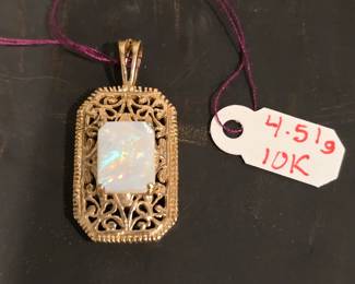 10k gold and opal pendant much prettier in person