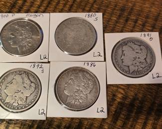 Morgan silver dollars