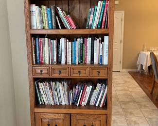 Beautiful Western Type Book Case filled with Wonderful Cook Books
