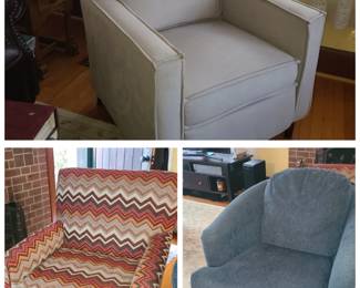 6 blue chairs available
Cream chair reclines