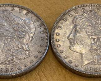 Morgan dollars late 1800s
