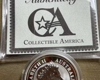 2007 AUSTRALIA LUNAR PIG 1 OZ SILVER PROOF COIN