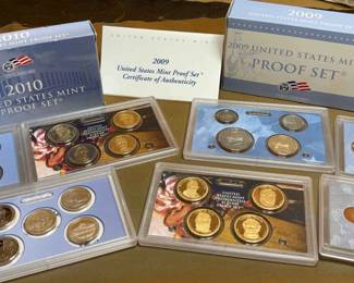 US Mint Proof sets 2009 & 2010