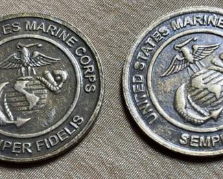 US Marine Corps Toys For Tots Metal Tokens 