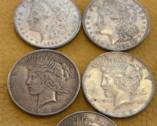 Morgan and Peace Dollars Early 1900s