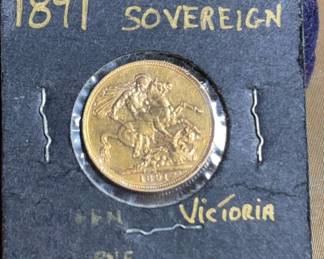 1891 Gold United Kingdom 1 Pound Sovereign