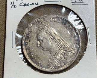 1887 Silver Half Crown Queen Victoria Golden Jubilee