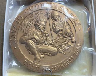 NAVAJO CODE TALKERS U.S. MINT 3 BRONZE MEDAL