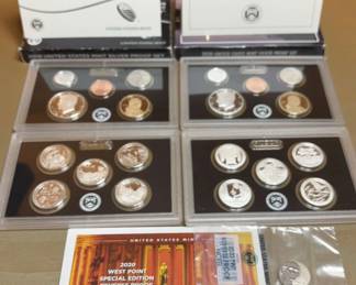 2019 & 2020 US Mint Silver Proof Sets