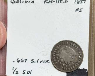 1857 Bolivian Coin