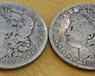 Morgan Dollars 1879 & 1880