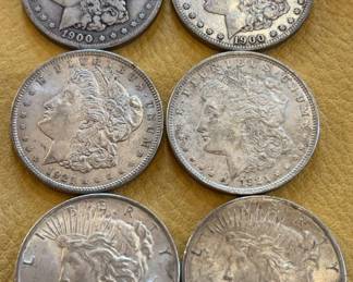 Morgan and Peace Dollars Early 1900s