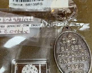 SUISSE PAMP 999 SILVER Ingot Pendant Other Silver Ingots
