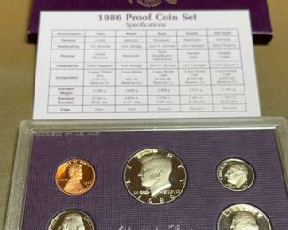 1986 US Mint Proof Coin Set
