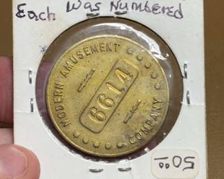 MILLS Gold Award Token for Antique Slot MachineNumbered