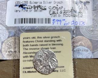 Silver Coin Grosch Bulgaria IVAN ALEXANDER MICHAEL