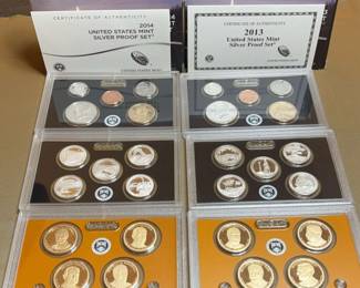 2013 2014 US Mint Silver Proof Sets