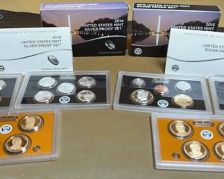 US Mint Proof Sets 2014 & 2015