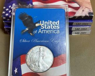American Silver Eagles 2005 & 2001-2003