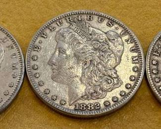 Morgan silver dollars 1881-1883