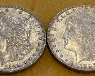 Morgan dollars 1896 & 1897