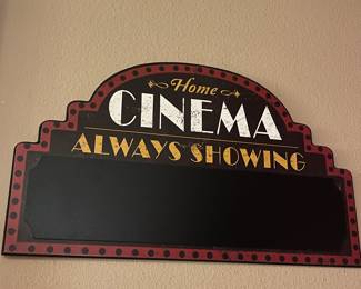 Home decor Cinema sign