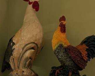 Two more rooster statues