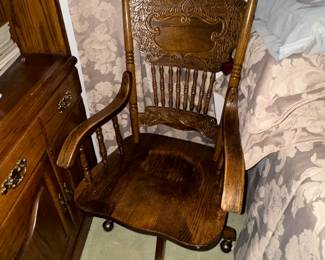 Wooden desk chair