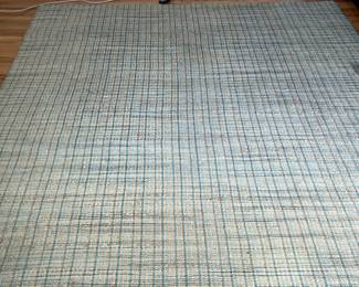 STRIPED NAVY RUG | Brookside collection hand-loomed striped rug - w. 8 x l. 10 ft