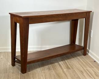 WOOD CONSOLE TABLE | Having 2 shelves - h. 30 x w. 14 x l. 50 in
