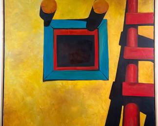 PHYLLIS RANDALL (American, 20th Century) OIL PAINTING | Untitled. Oil on canvas. Signed lower left. - w. 50.5 x l. 53.5 in