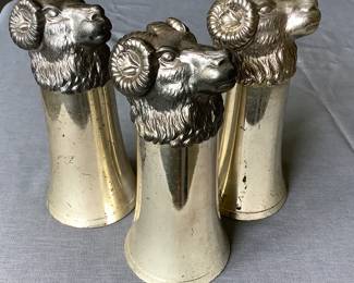Rams head stirrup cups