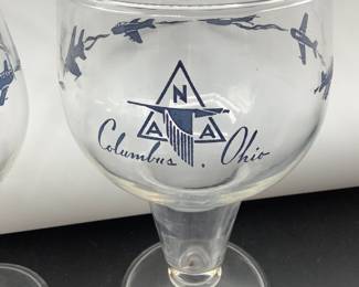North American Aviation vintage glasses