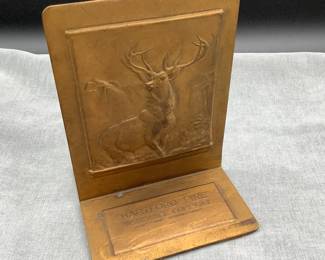 Vintage brass bookend